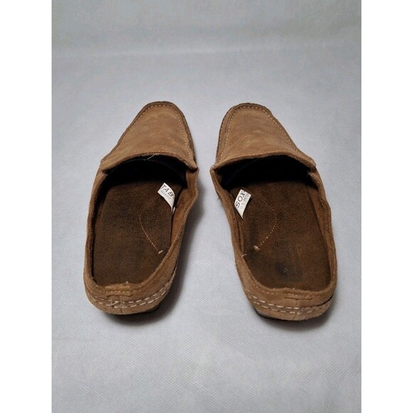 Merona Sox-Tab Heeled Brown Leather Mules Clogs Slip on Shoes Women's 8.5 - Picture 4 of 8